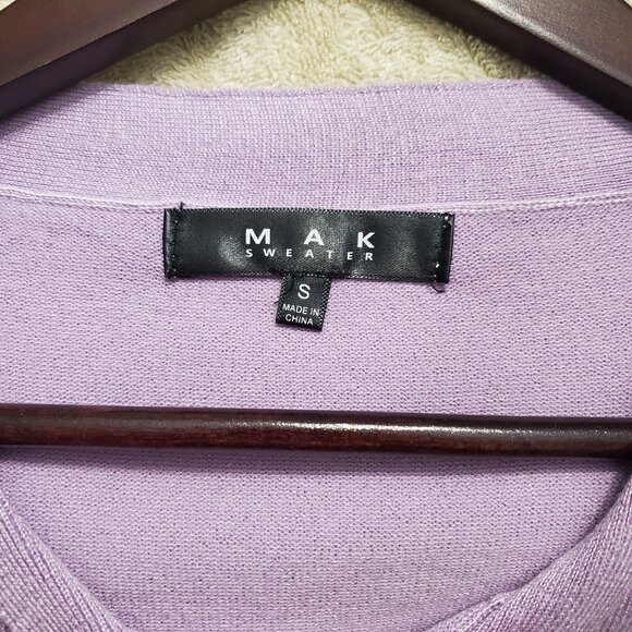 Purple Mak Tie Neck Cardigan - Picture 4 of 4